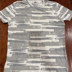 Gray & White Patterned T-Shirt